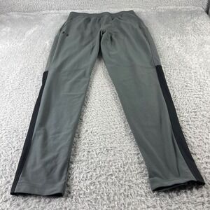 Under Armour Mens Jogger Pants Gray Black Athletic Fit Size LG